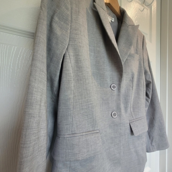 Pendleton Petite Size 4 Heather Gray Women's Button‎ Up Blazer Jacket - Picture 3 of 16